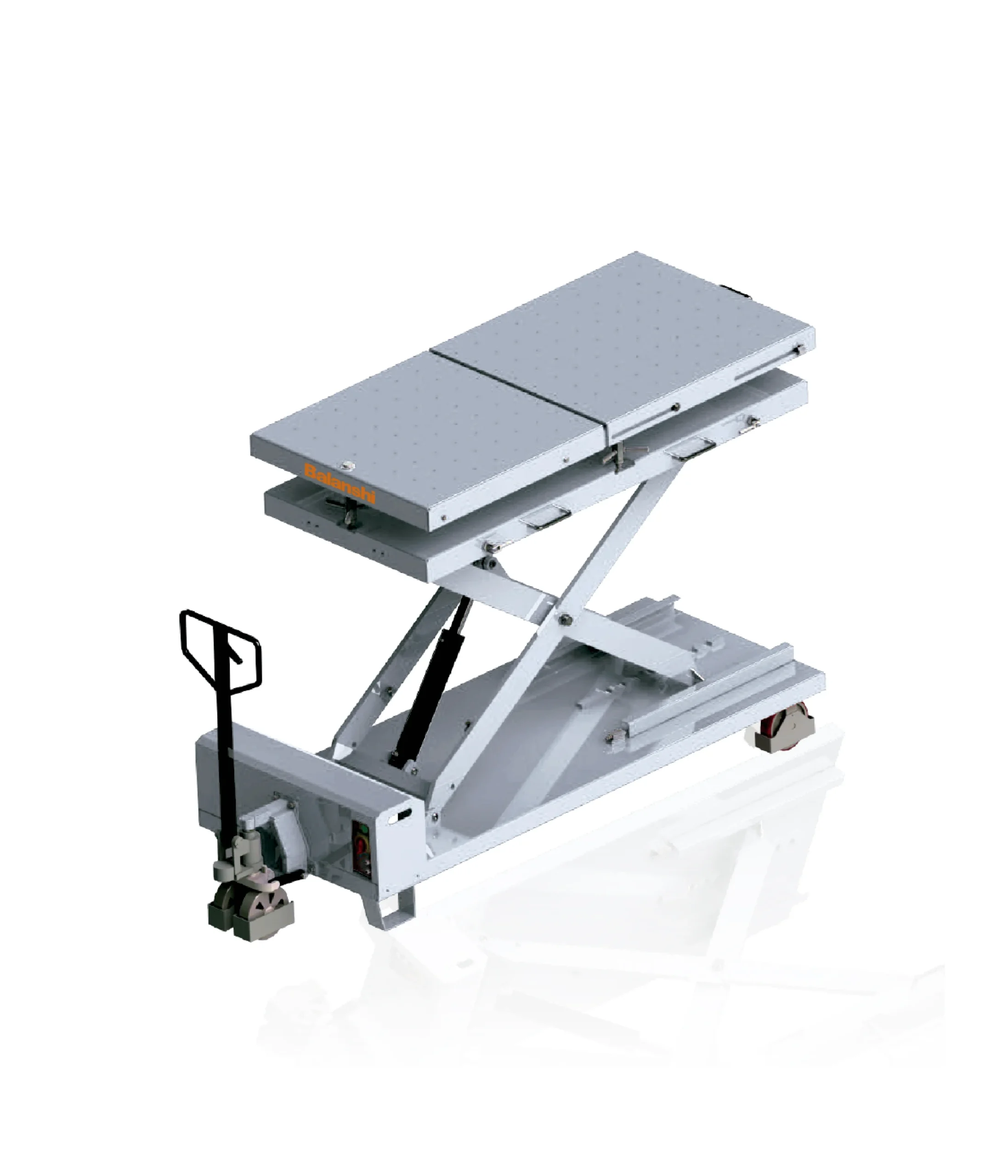 BLS 88T02 NEV Battery Lifter, 1200kg Capacity Electric Hydraulic Scissor Lift Table for EV Battery, Engine & Transmission Service