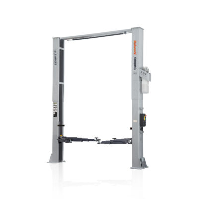 BLS 8160ET Two Post Lift Clear Floor Vehicle Hoist, 6 Ton Capacity Car Lift with Electric Lock Release and 3-Stage Telescopic Arms, Professional Arch Type Auto Lift for Home Garage and Repair Shop