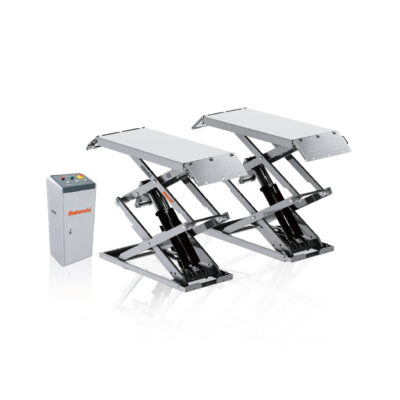 BLS 8430BF Ultra-Thin Scissor Lift, 3000kg (6600lbs) Capacity Wheel-Free Hydraulic Car Lift, 105mm Low Profile Design for Garage & Workshop, Full Rise Auto Hoist with Platform Extension 1460-2030mm, CE Certified