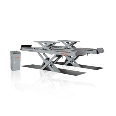 BLS 8535W In-Ground Wheel Alignment Scissor Lift with Secondary Jacking System, 3500kg (7700lbs) Capacity, Heavy Duty Sub-Platform Scissor Hoist for Professional Auto Repair & 4-Wheel Alignment, 1850mm Lifting Height, 220V/380V Compatible