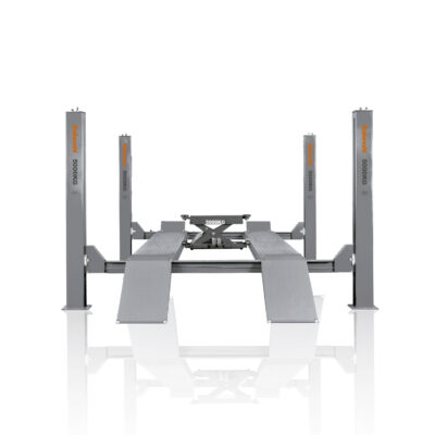 Balanshi BLS 8950F 5-Ton Four Post Vehicle Lift, 5000kg Heavy Duty Car Hoist With Manual Single-Side Lock Release, 220V/380V Compatible Power, 5190mm Extended Platform For Trucks And SUVs, Professional Grade