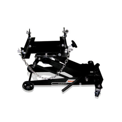BLS EL90101 1/2 Ton Low Profile Transmission Jack, 500kg Heavy Duty Adjustable Hydraulic Transmission Lift with 360° Swivel Casters & Safety Overload System for Auto Repair Garage