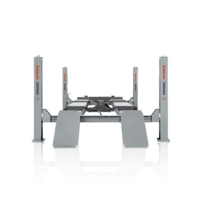 BLS FS55 4 Post Car Lift 12,000 lbs (5.5 Ton) Capacity, Heavy Duty Hydraulic Vehicle Hoist for Wheel Alignment, Auto Maintenance Platform with Rain Protection Cover & Anti-Explosion Valve, 220V/380V