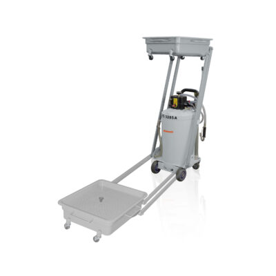 BLS HC3285A 20 Gallon Waste Oil Drainer & Vacuum Extractor - 78L Steel Tank with 48L Adjustable Oil Pan - Air Operated Fluid Evacuator with 6.5L/min Suction Speed for Auto Repair Shops