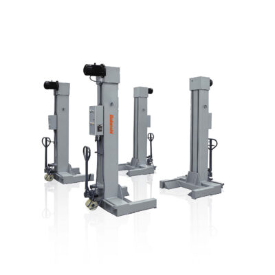 BLS Heavy Duty Mobile Column Lift - 44,000 lbs (20 Ton) Capacity Set of 4, Synchronous Portable Truck & Bus Lift with Mechanical Safety Locks, 70" Lifting Height for Fleet Maintenance & Repair Shops