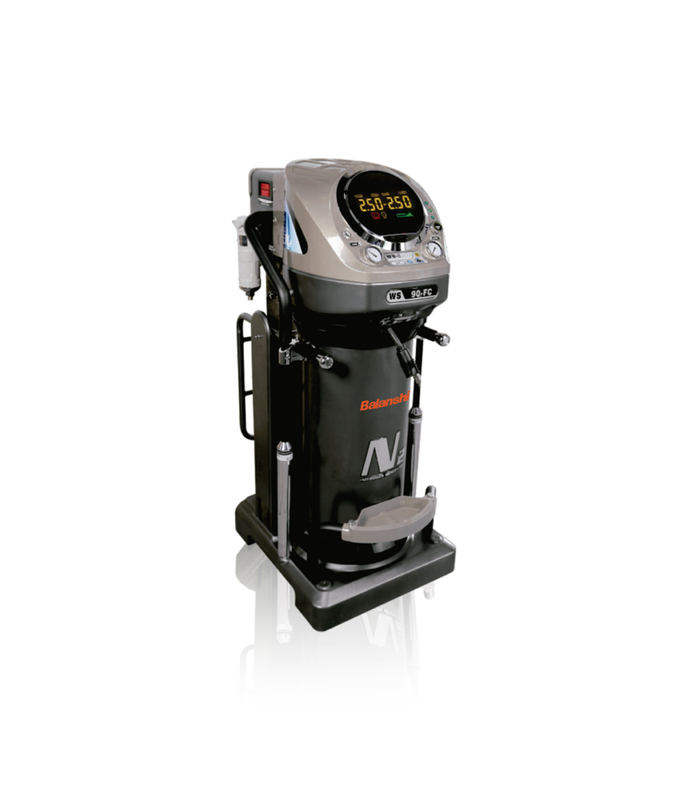 BLS WS90FC Nitrogen Tyre Inflator Machine, Fully Automatic N2 & Air Tire Inflator with Dual LED Screen, 90L Tank, Over Pressure System, High Precision Filter, Commercial Garage Equipment